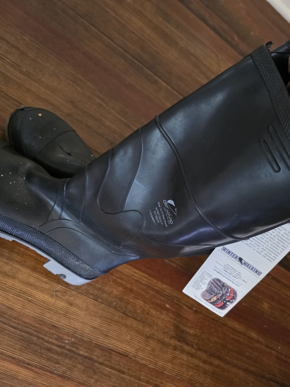 Men's Black Rubber Rain Boots - Outdoor Waterproof Footwear